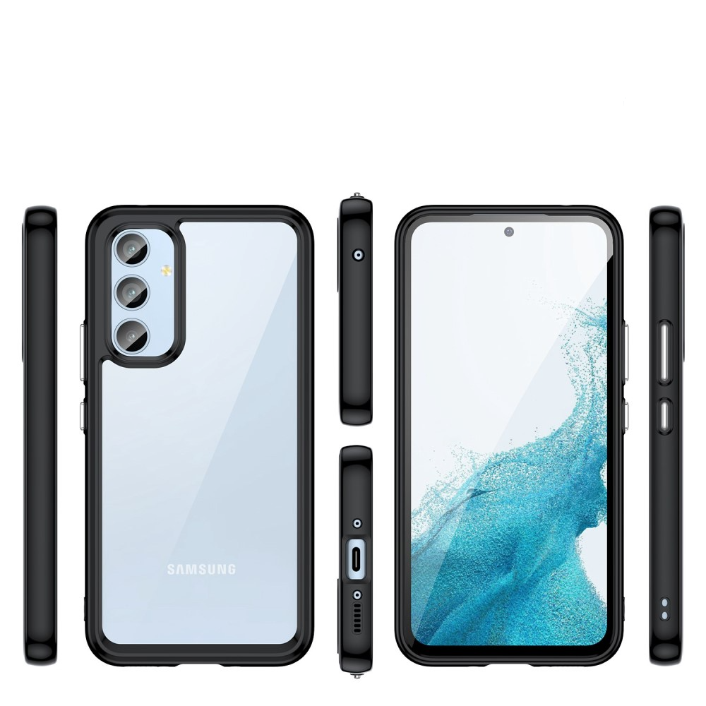 Samsung Galaxy A54 5G Hybrid Bumper Hülle mit Acryl Rückseite - Schwarz / Transparent