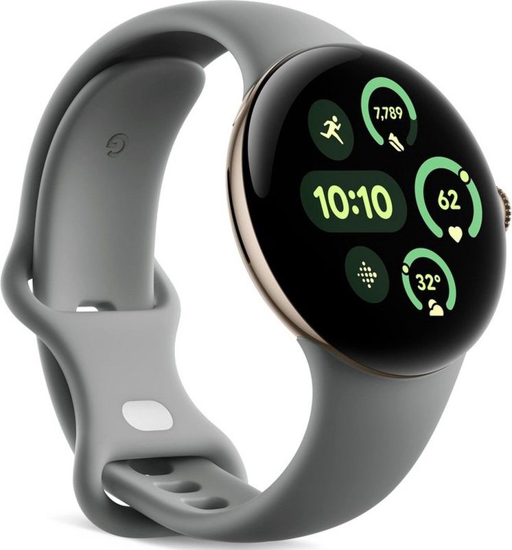 Google Pixel Watch 3 Smartwatch 41mm Champagne goud/Grijsgroen