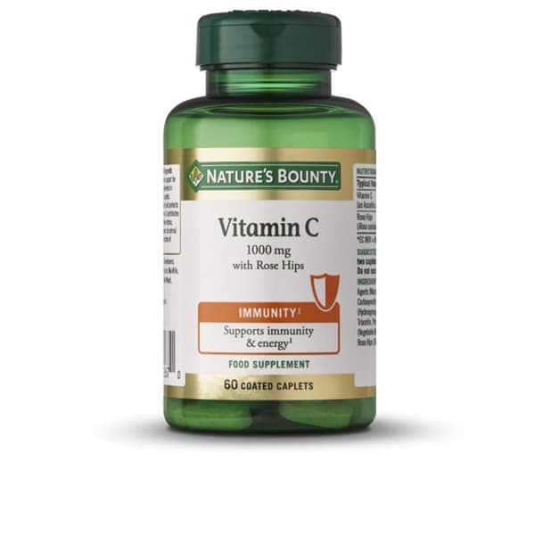NATURE'S BOUNTY VITAMIN C 1000 mg with rose hip 60 coated capsules