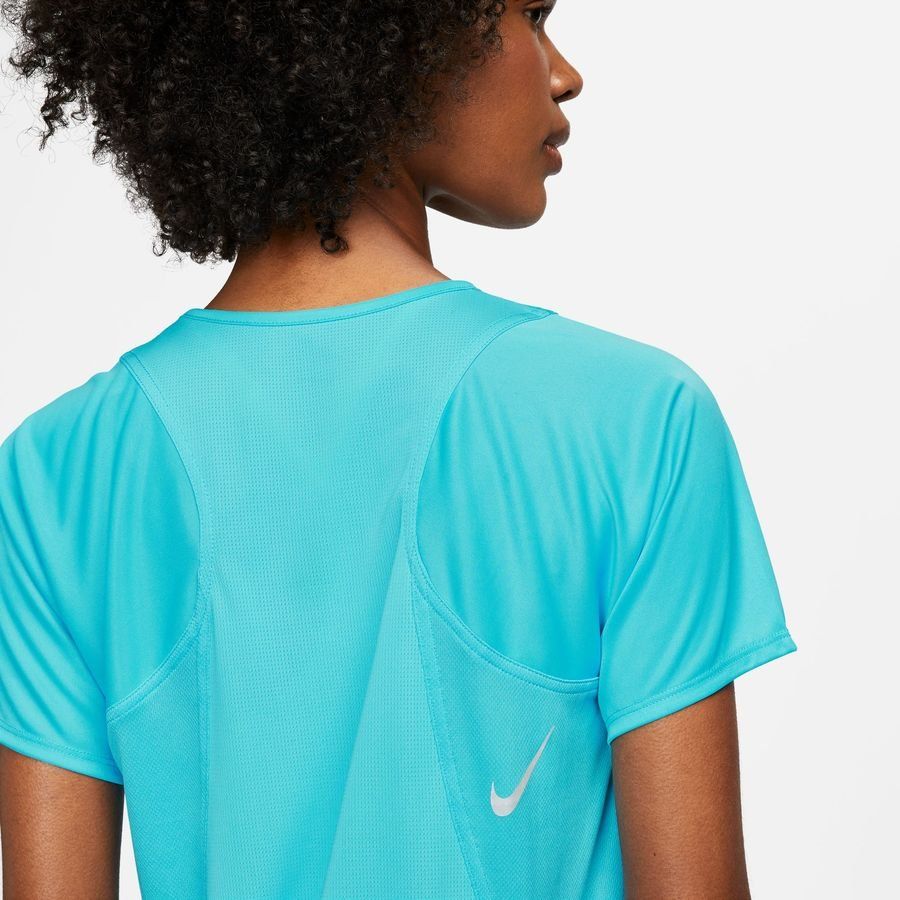 Nike T-shirt Running Dri-FIT Race - Bleu/Argenté Femme