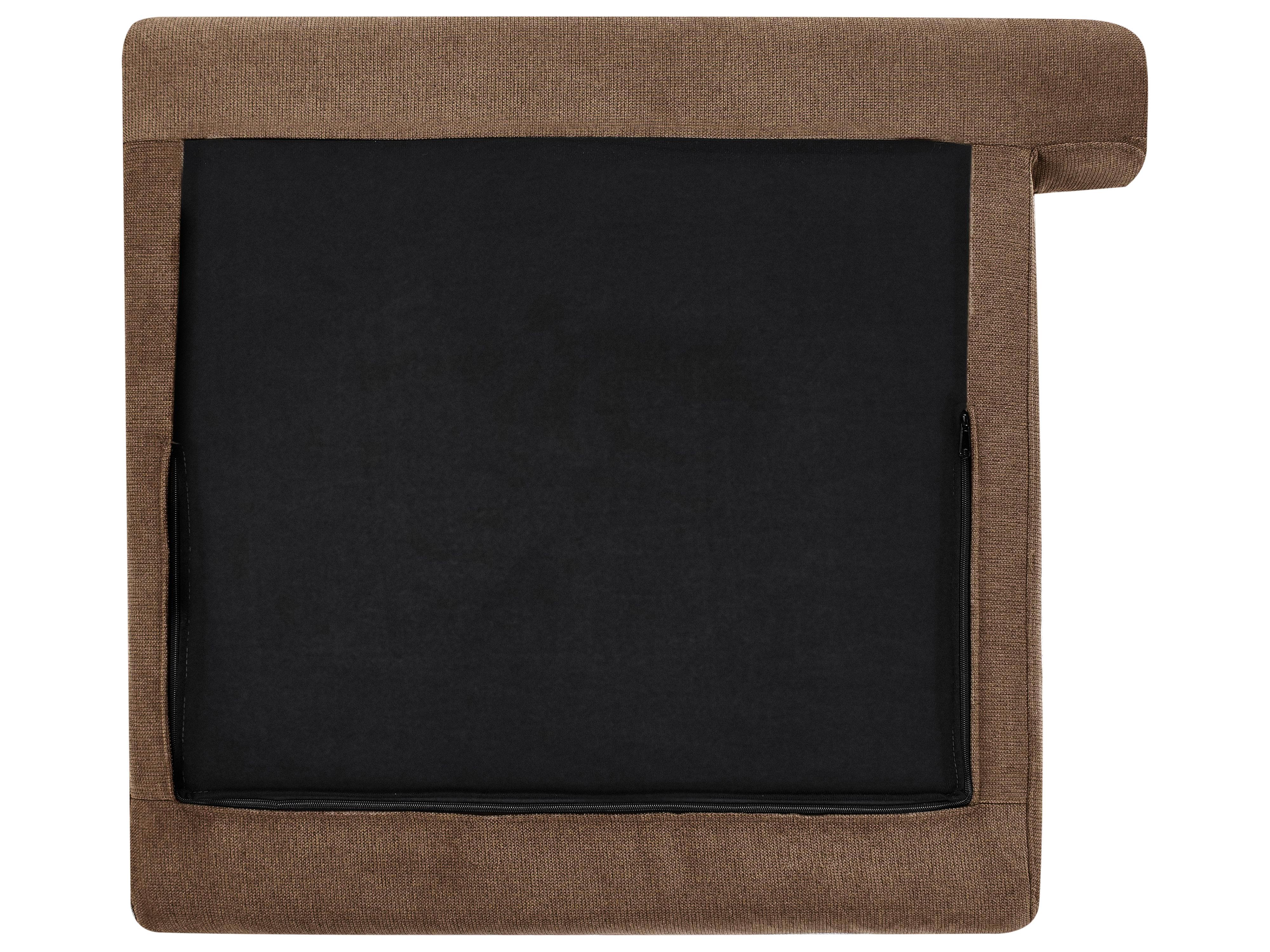 Rechtszijdige chaise longue SIEVOZ Stof Bruin