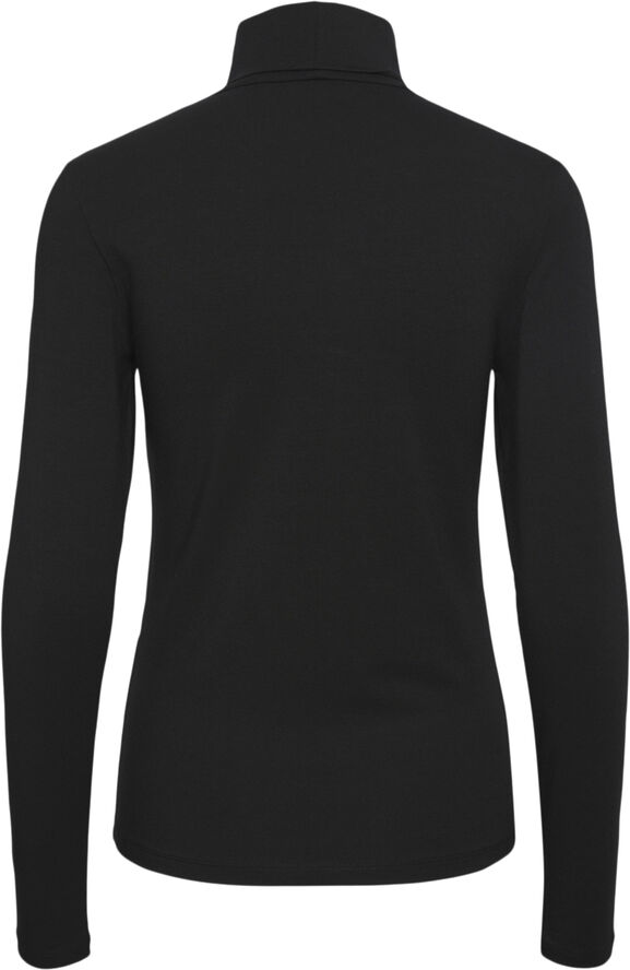 Pieces PCSIRENE LS ROLLNECK TOP NOOS Sort