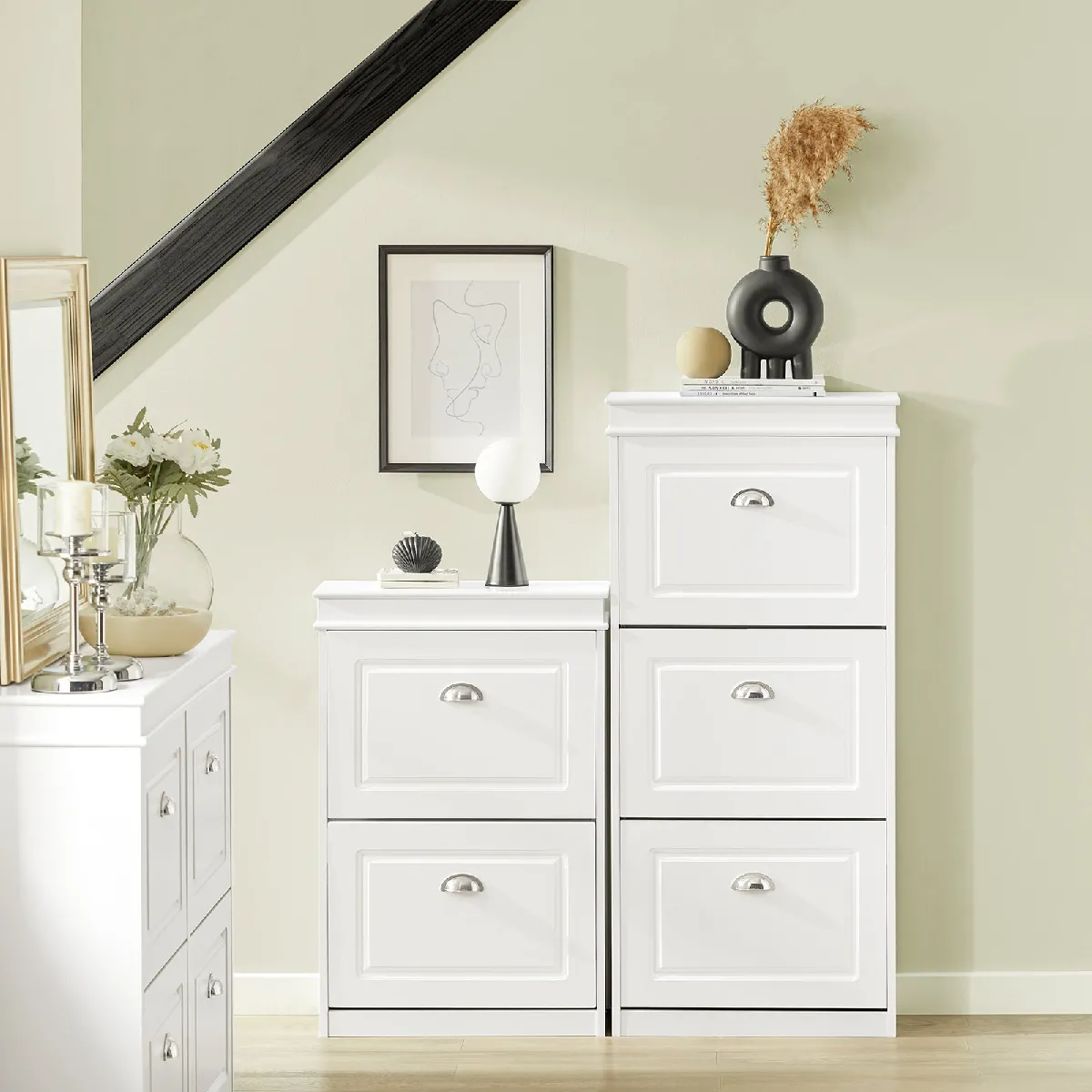 SoBuy Armoire à Chaussures 3 Abattants