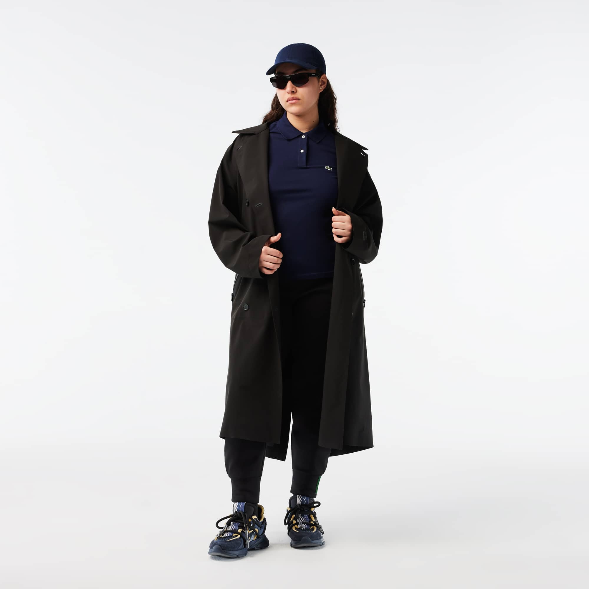 Polo regular fit Lacoste en petit piqué de coton souple Manches Courtes - Bleu - Lacoste - Femme