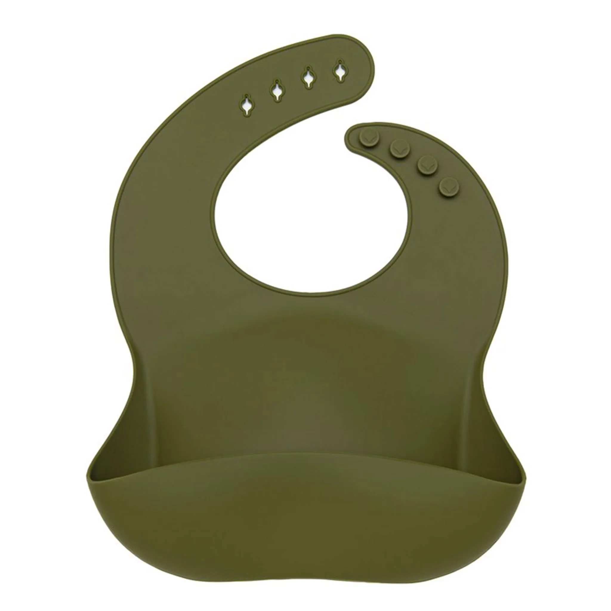 Loulou Lollipop Bavoir en Silicone - Vert Avocat