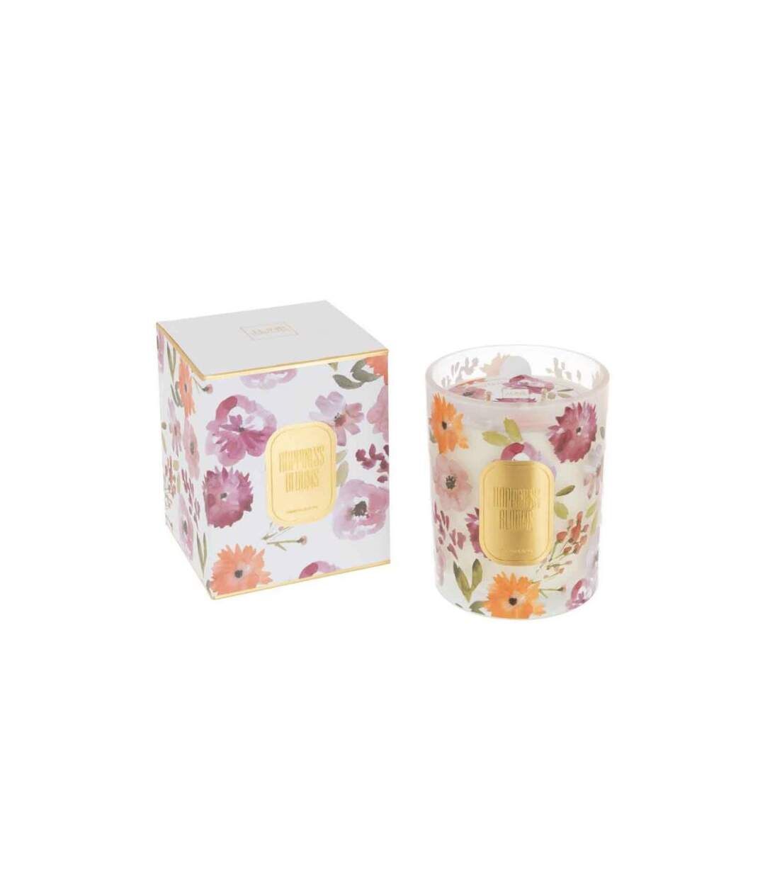 Paris Prix - Bougie Parfumée happiness Blooms 12cm Mimosa & Rose