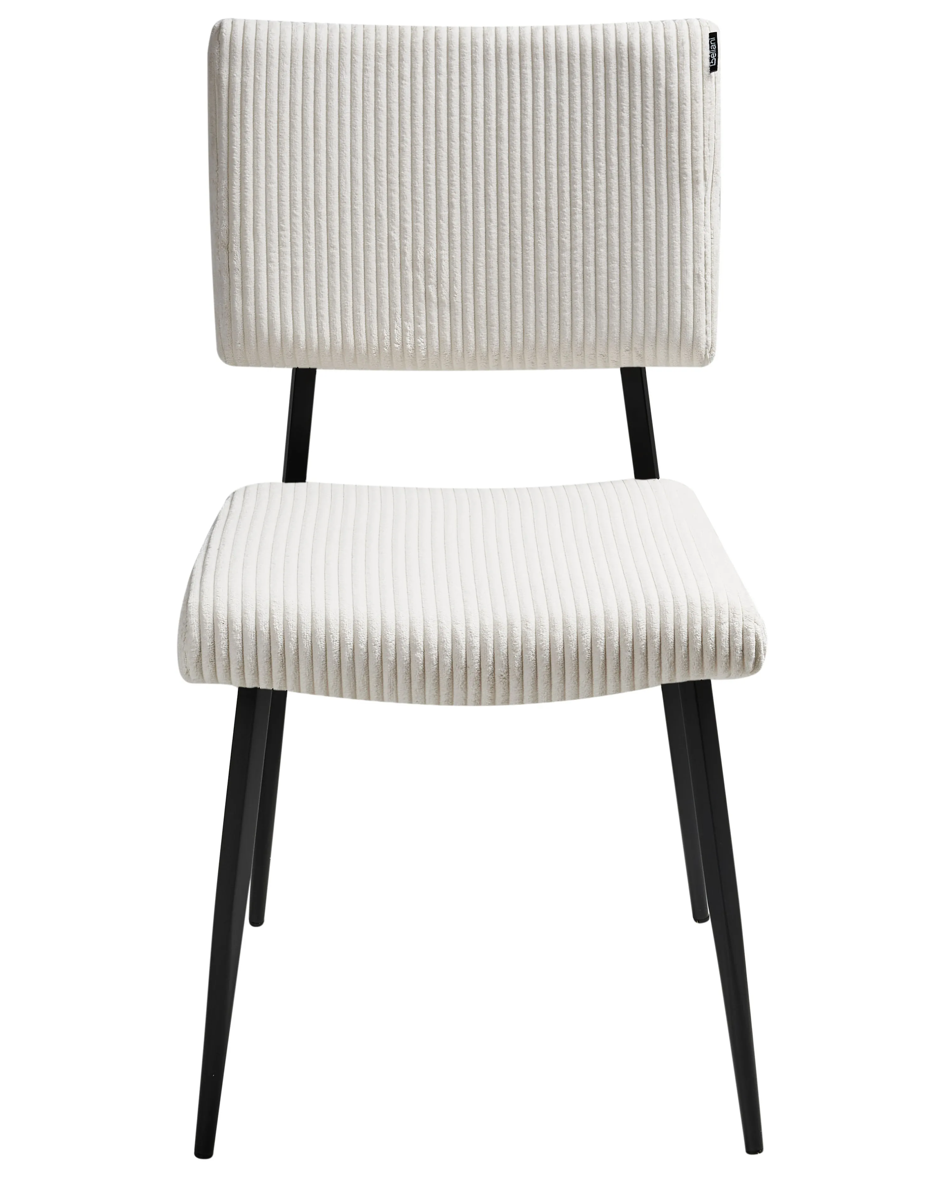 Set van 2 eetkamerstoelen STURGIS Corduroy Gebroken wit