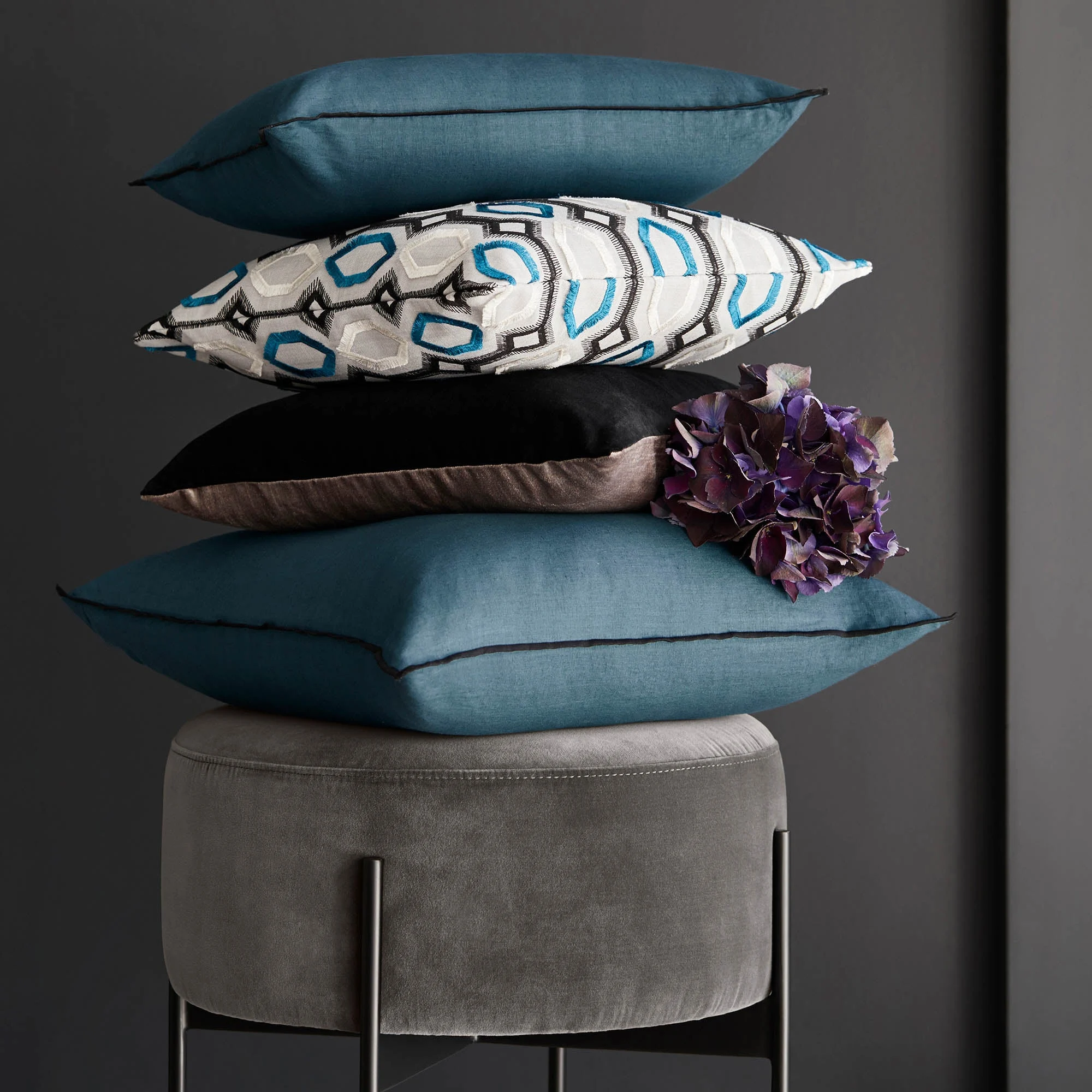 BARTOLO - Housse de coussin | Bleu