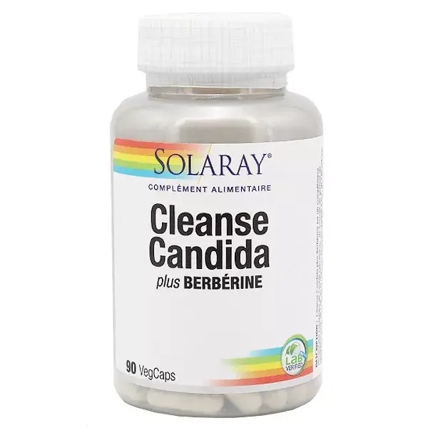 Solaray Cleanse Candida Plus Berberina 90 Cápsulas Vegetais