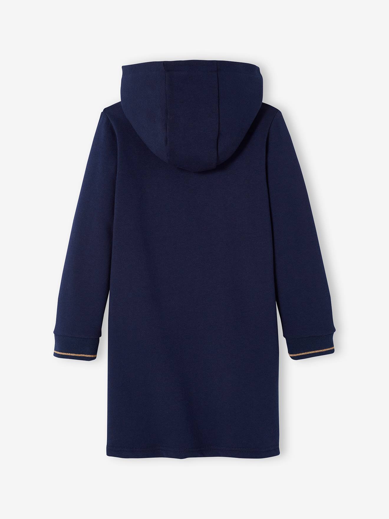 Vestido verde de pelúcia com capuz e detalhes de fantasia para meninas