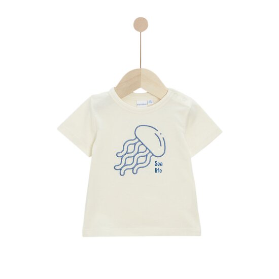 Tee-shirt Liberty and Sea Life   Écru        de               P'tit Bisou Petit Prix