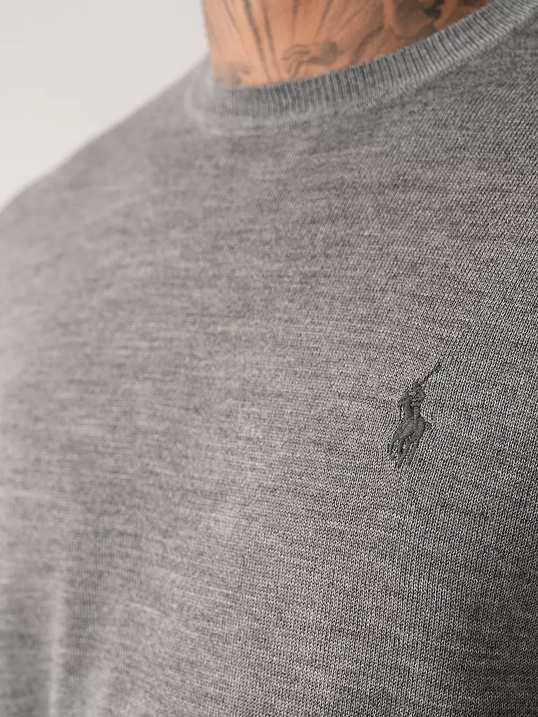 POLO RALPH LAUREN Pullover Slim Fit hellgrau