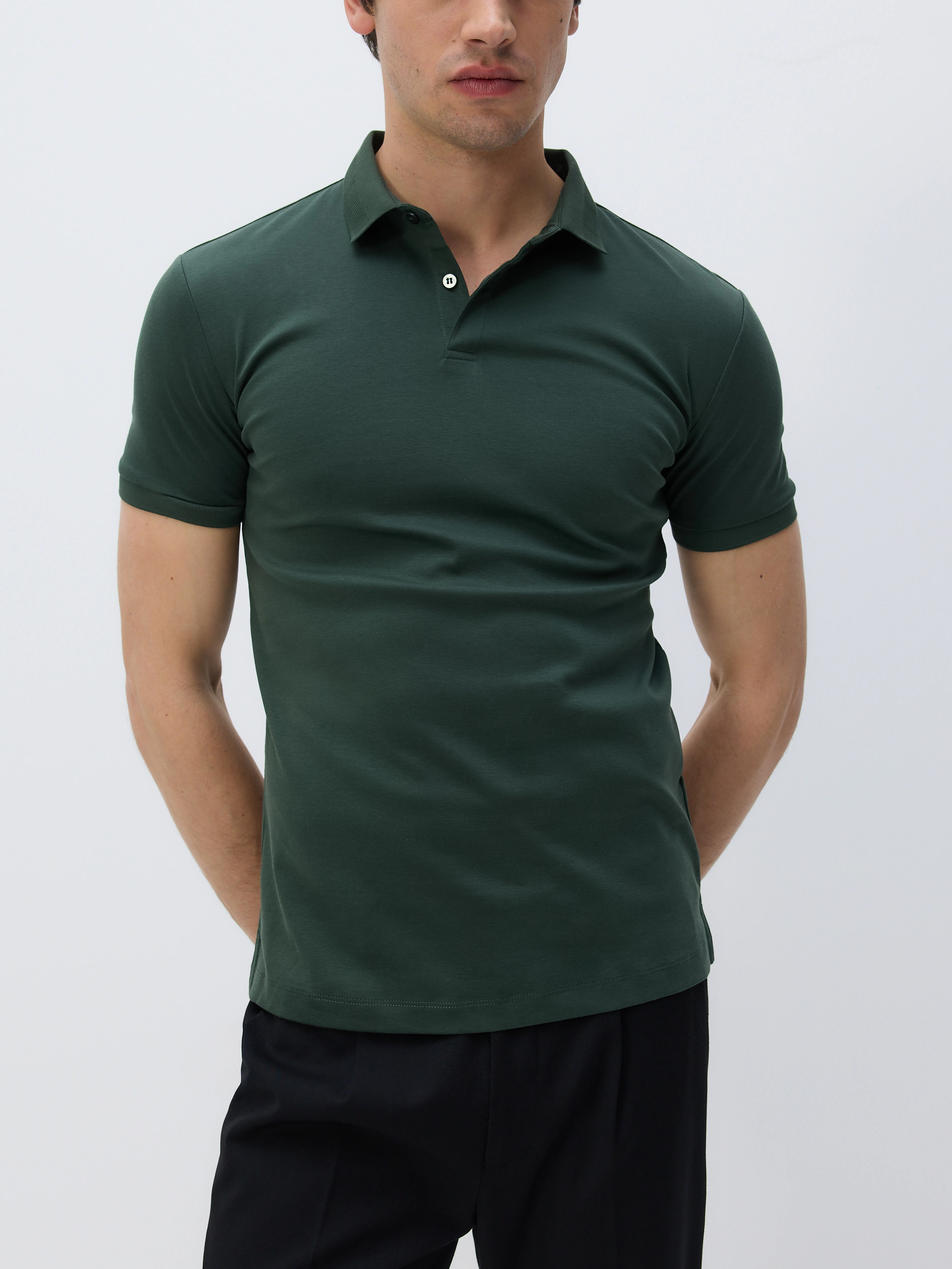 Slim-Polo aus Pima-Baumwolle