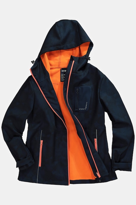Softshelljacke, Muscheln, wasserabweisend, Kapuze