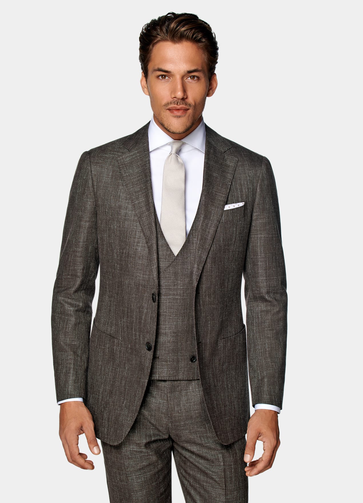 Gilet de costume marron foncé