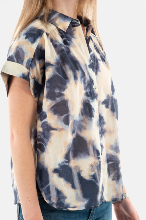 Chemisier manches courtes ichi emmeretta 203116 tie dye aop