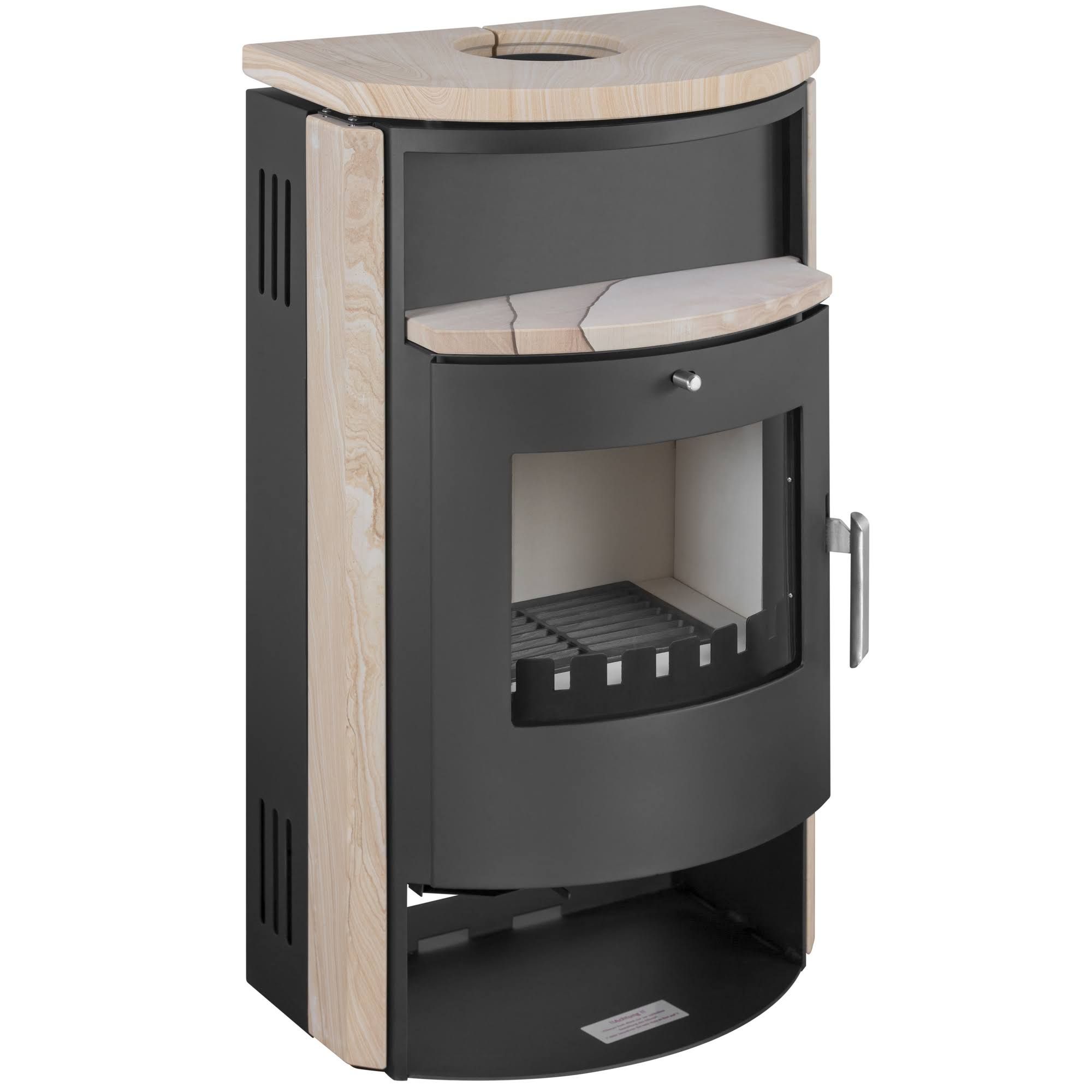Accente International Kaminofen 'Pamir 2.0 STS' Stahl/Sandstein 6,7 kW
