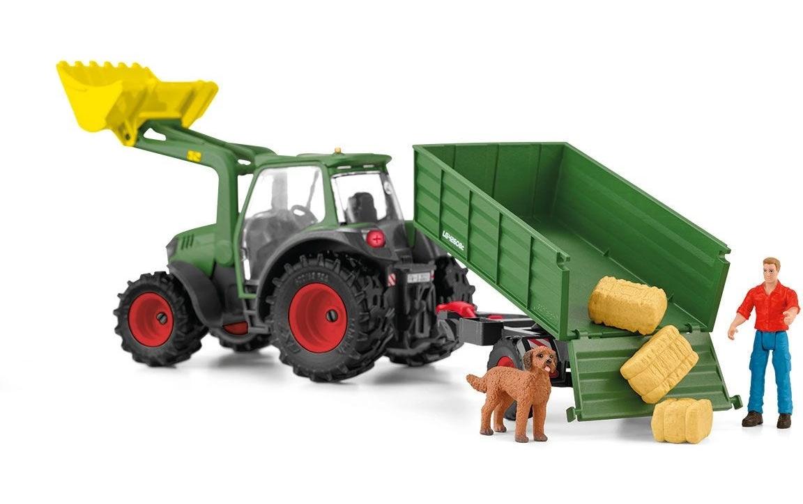 Spielfigurenset Farm World Traktor mit AnhängerTraktor-Spielset