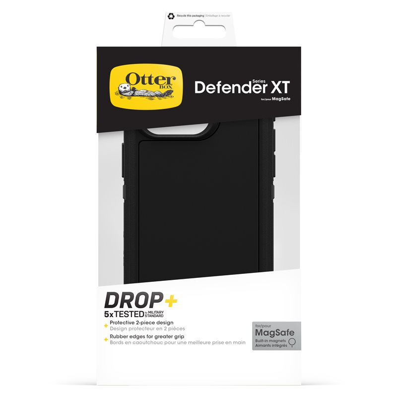 iPhone 15 Pro Max MagSafe Schutzhülle Defender XT Series Recyceltes Plastik (77-92966) - Schwarz