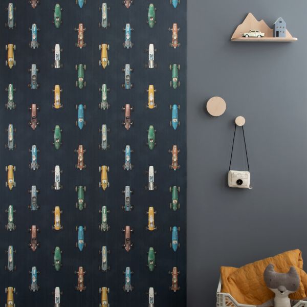 Studio Ditte Raceauto Behang - Blauw