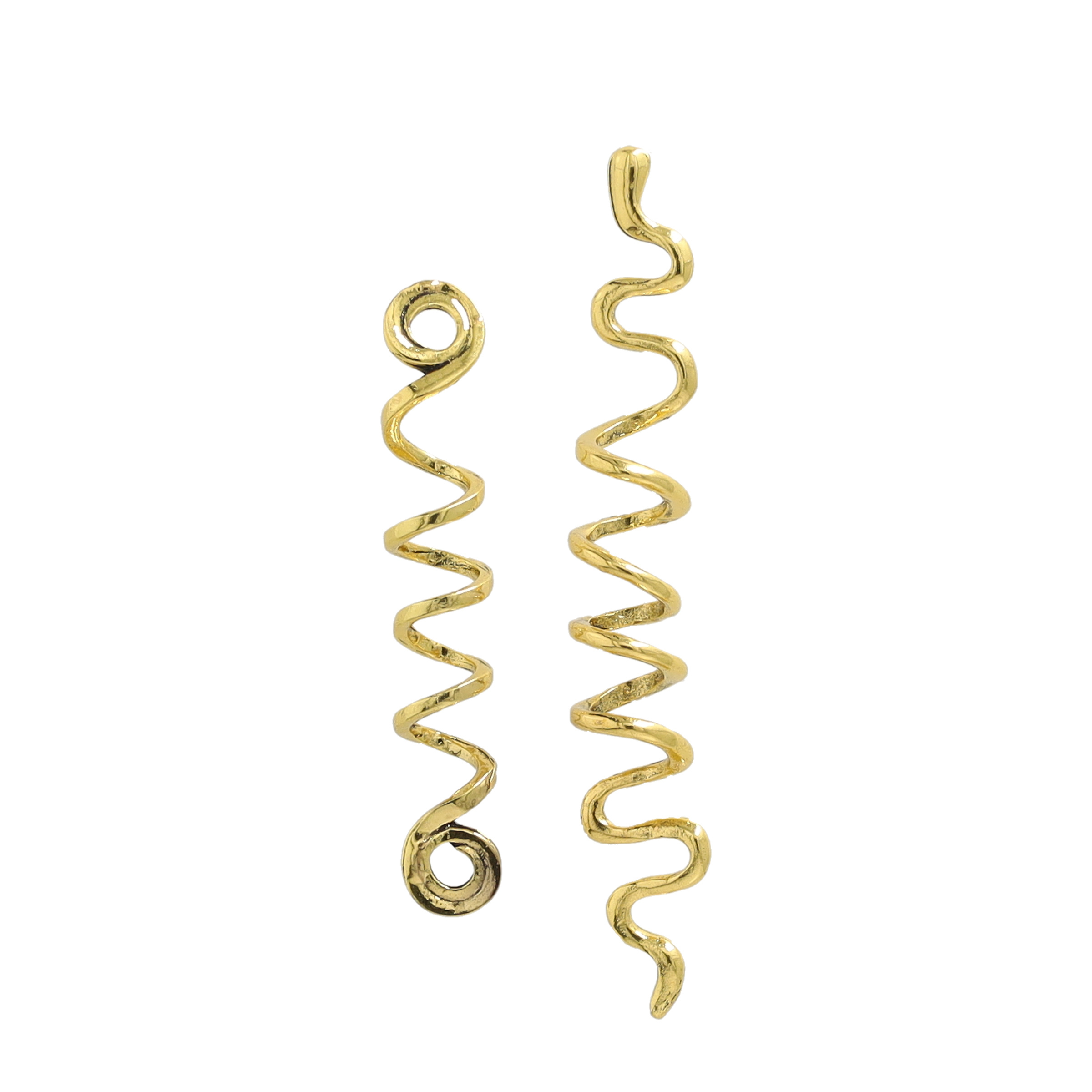 (28er Set) Haar Schmuck Accessoire Dreadlock Clips Haar Spiralen Ringe - Gold