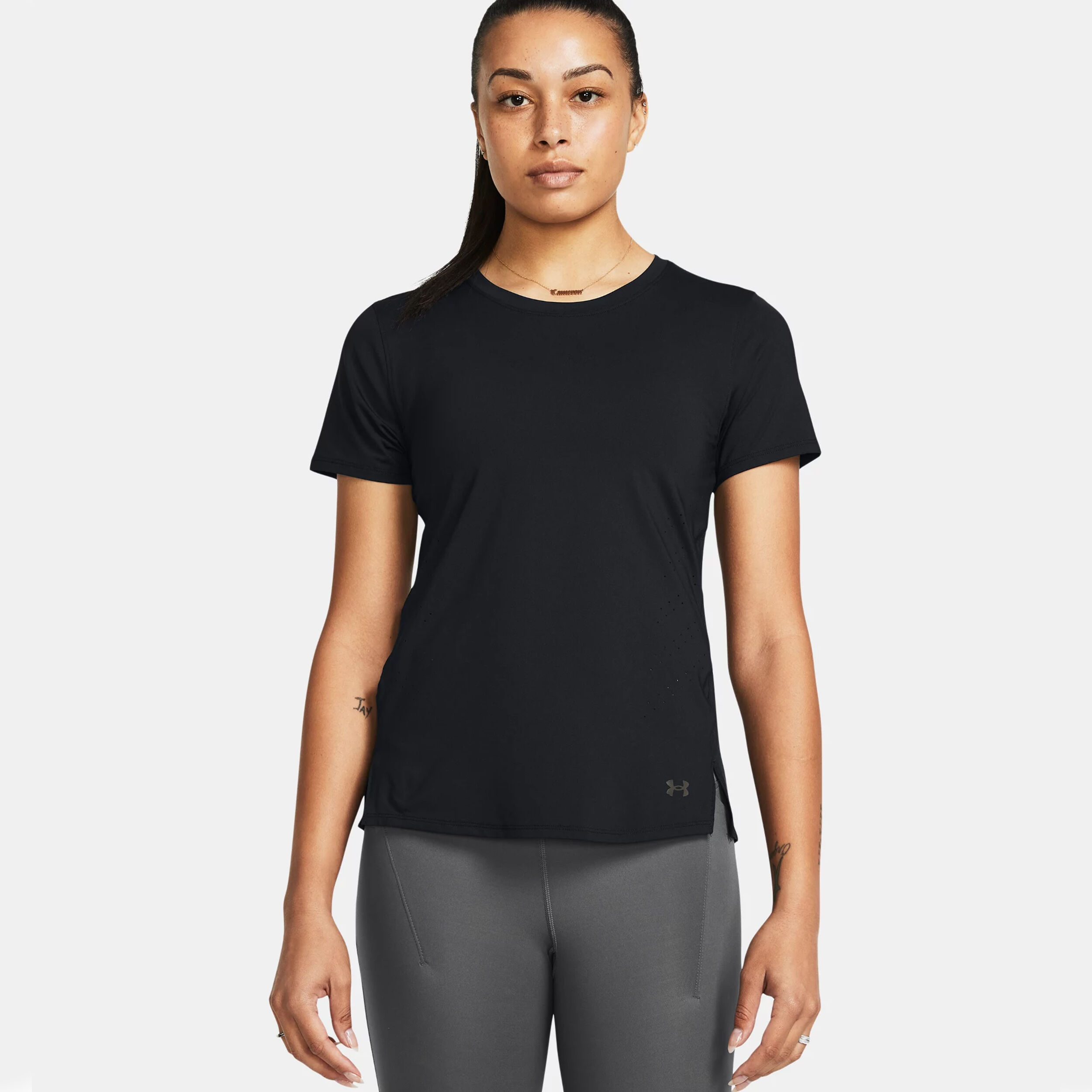 Under Armour Laser SS Maillot De Course Femmes - Noir