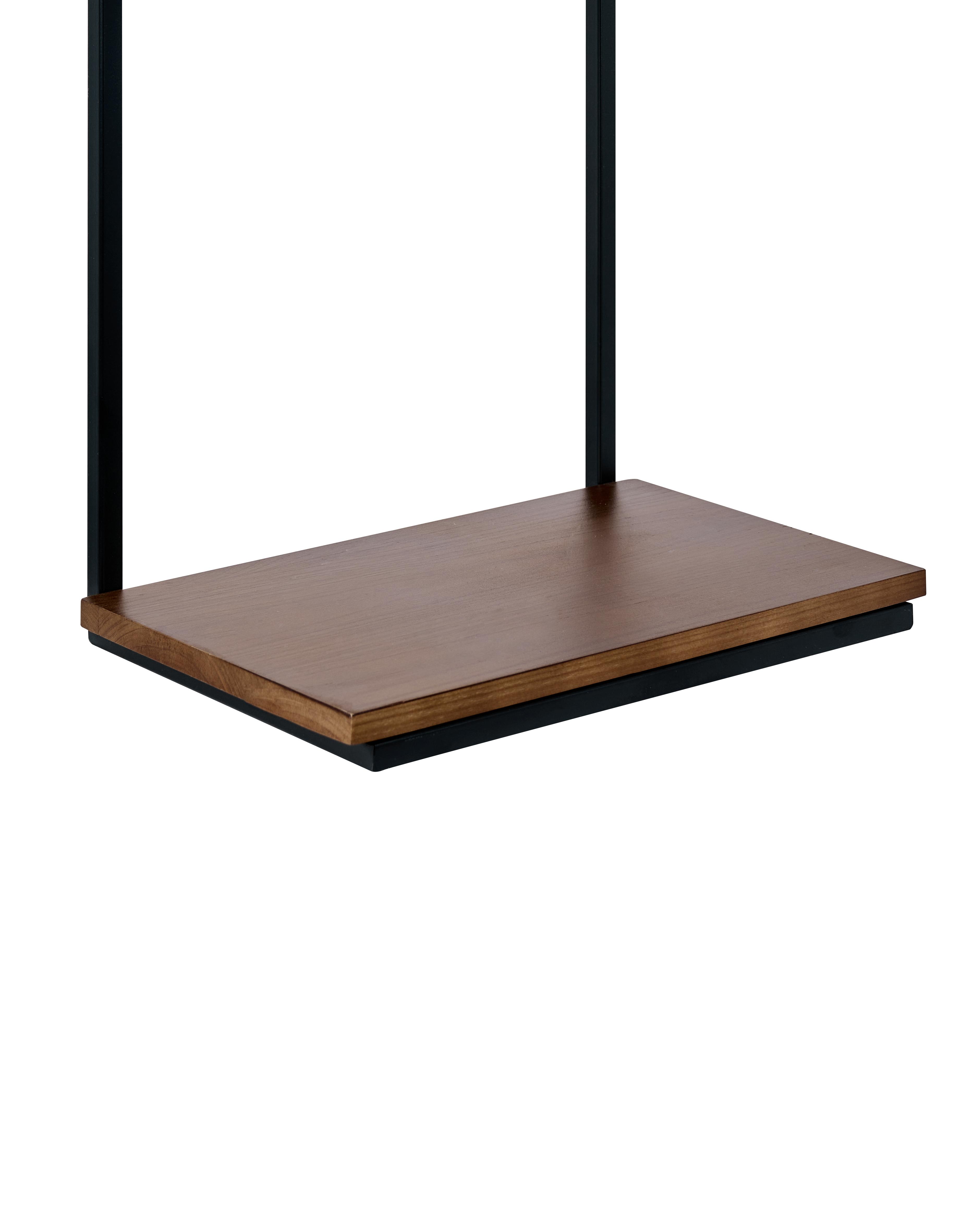 Badkamerwandplank zwart 60 x 30 cm LOLOG
