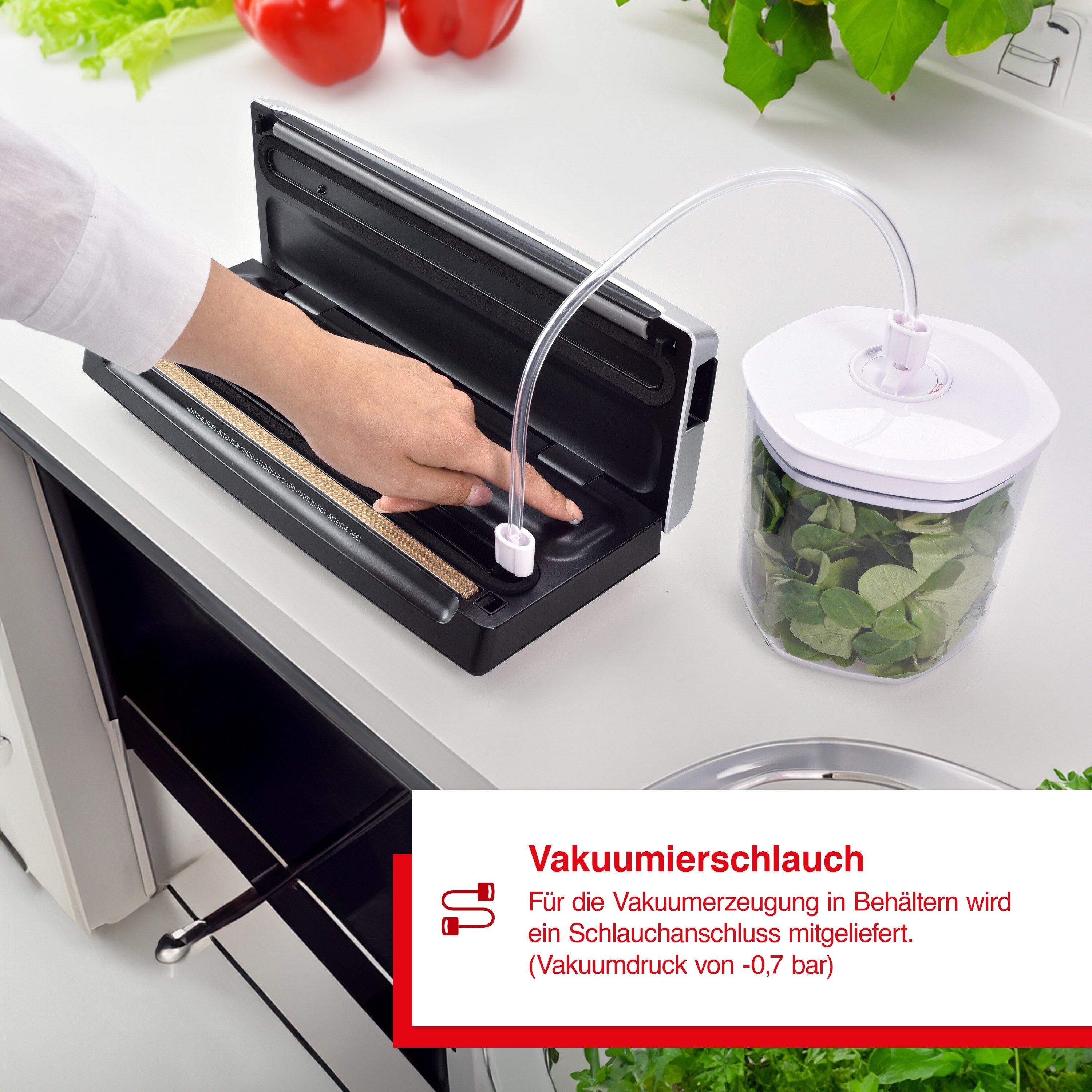 Solis Vakuumierer f+ür 30cm Beutel 2,5mm Schweißnaht auto Versiegelung