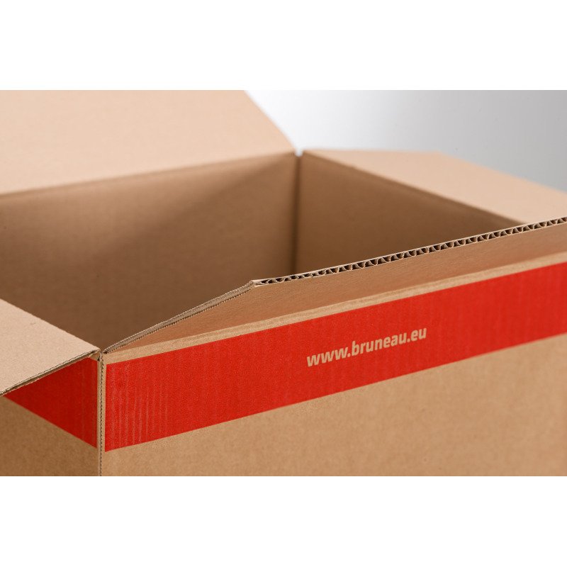 Caisse déménagement Bruneau kraft brun simple cannelure L 35,5 x l 28,5 x H 34 cm