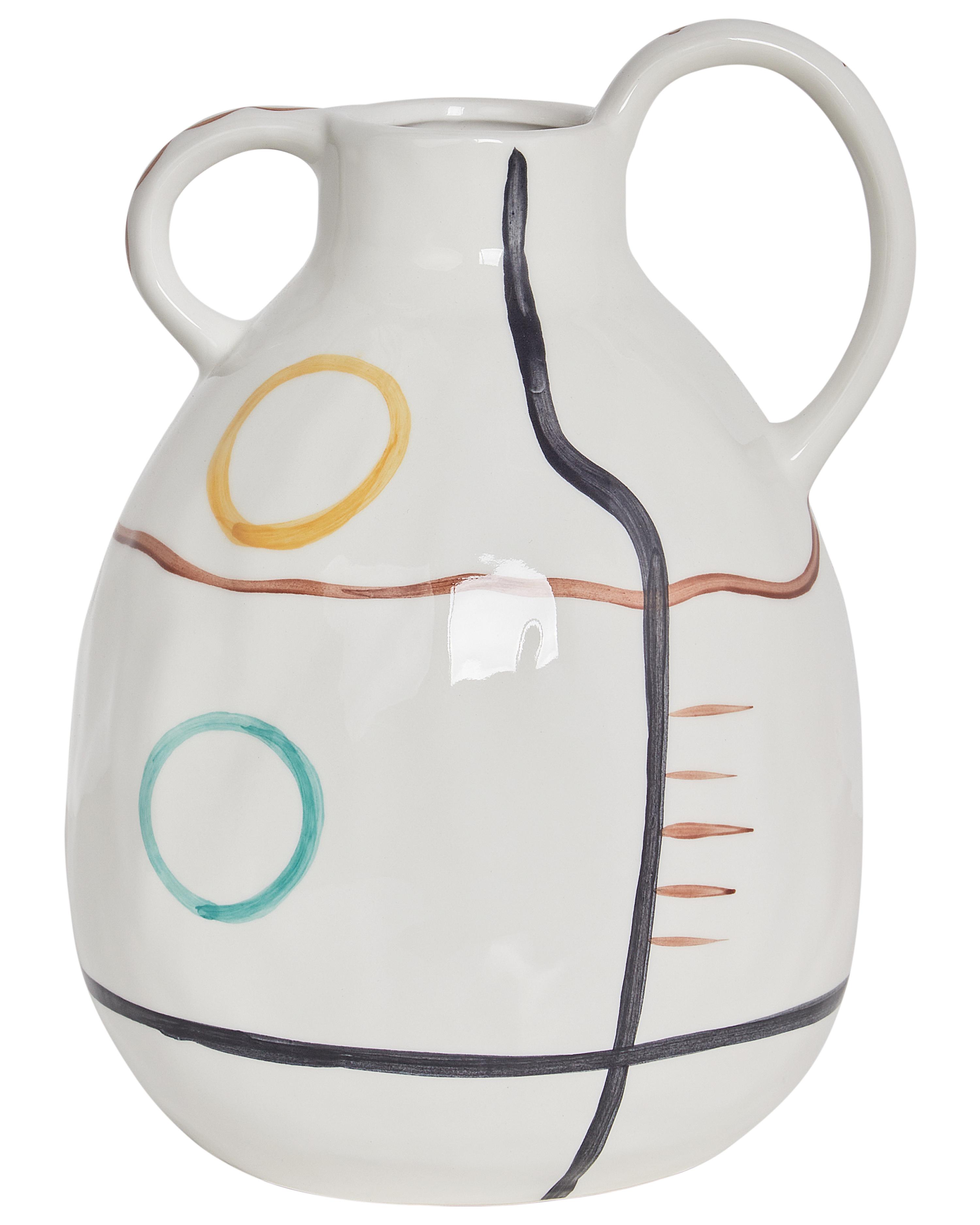 Bloemenvaas DORY Steengoed 28 cm Wit