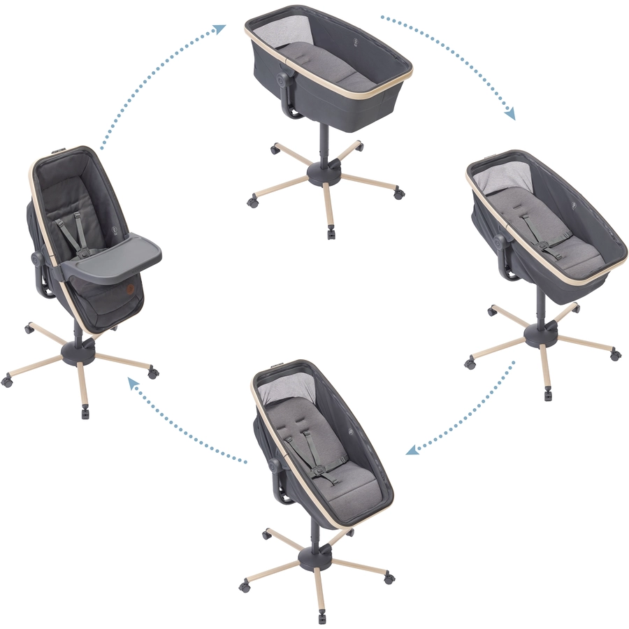 MAXI COSI All-in-One StubenwagenLiegesesselHochstuhl Alba Beyond Graphite