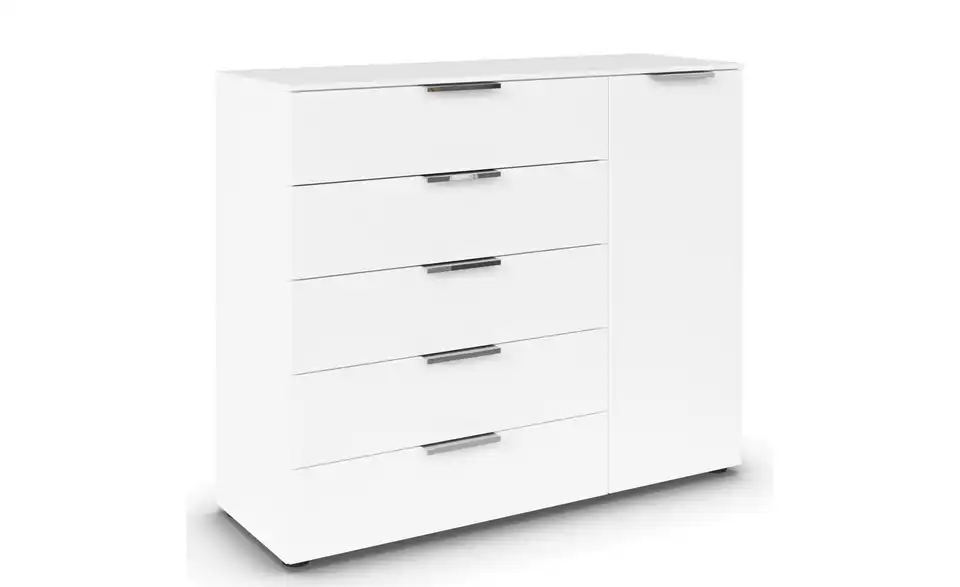 Sideboard Weiß Weiß Front: Dekor, Oberboden: Dekor verchromt