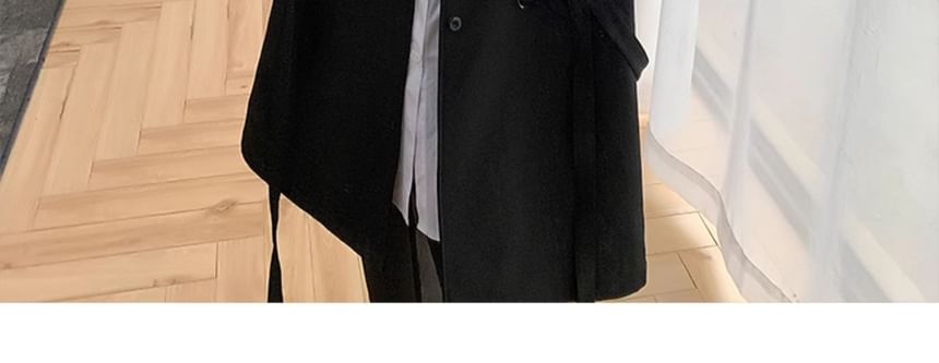 Bjorn - Trenchcoat met reverskraag, effen, knoopsluiting en lange mouwen