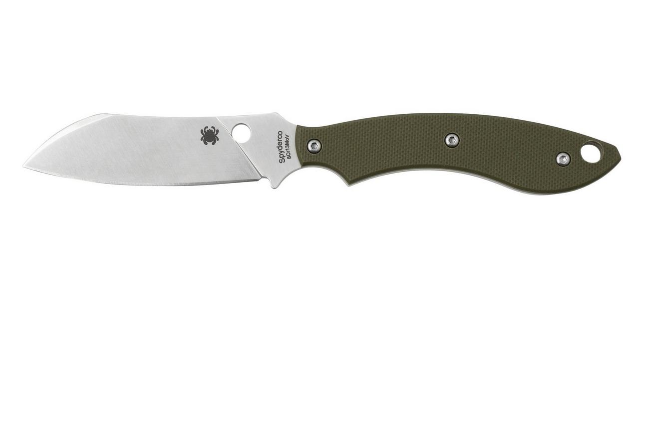 Spyderco Stok Drop Point FB50GPOD OD Green G10 vaststaand mes, Sjoerd Stok design