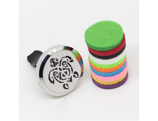 ZEN AROME - Diffuseur d'huiles essentielles pour voiture en inox clip'ar...