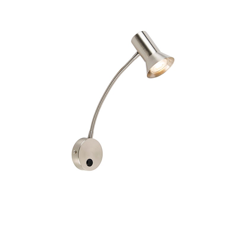 Stalen wandlamp met flexibele arm - Karin Flex