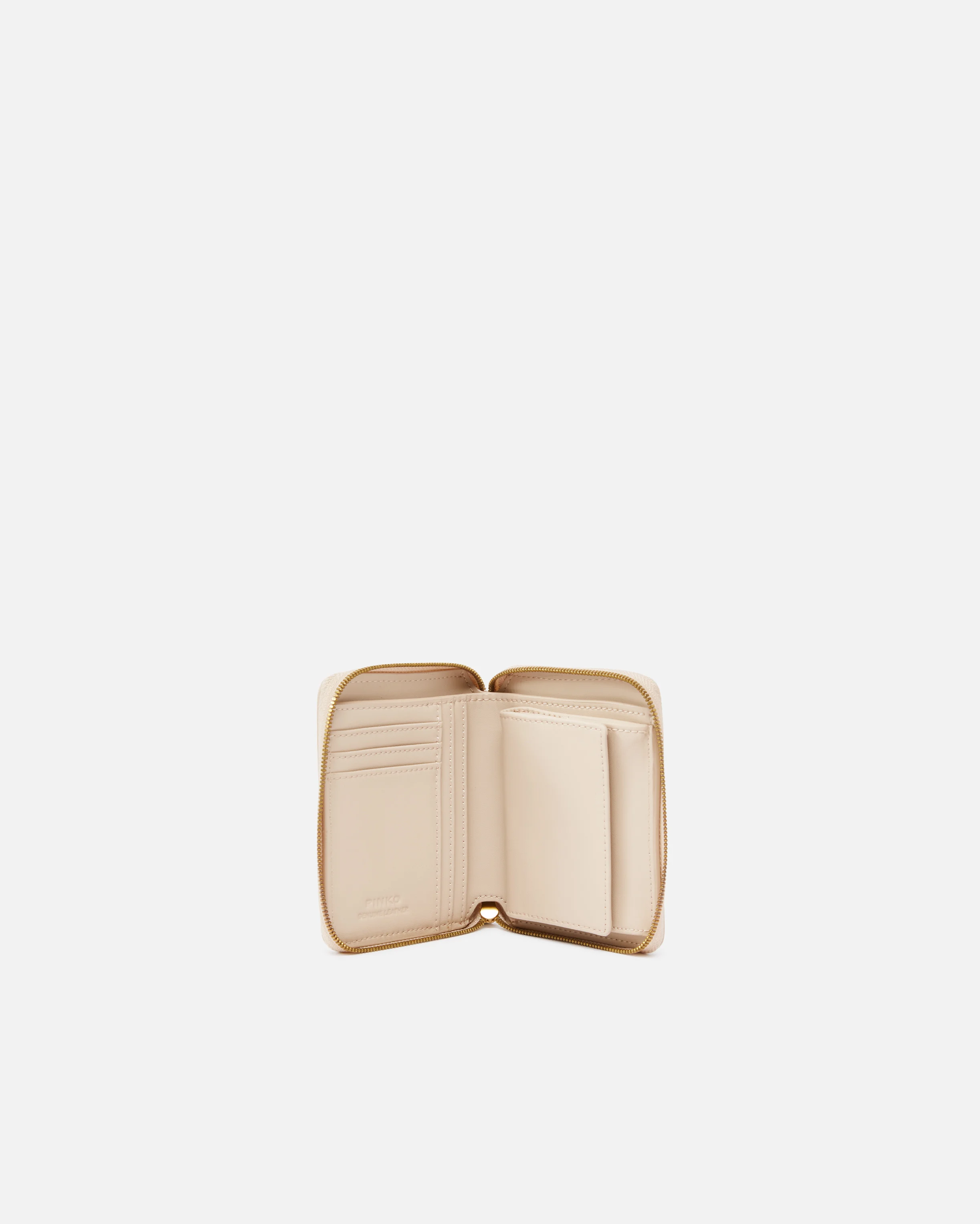 CARRÉ - Portefeuille carré à contour zippé | Beige