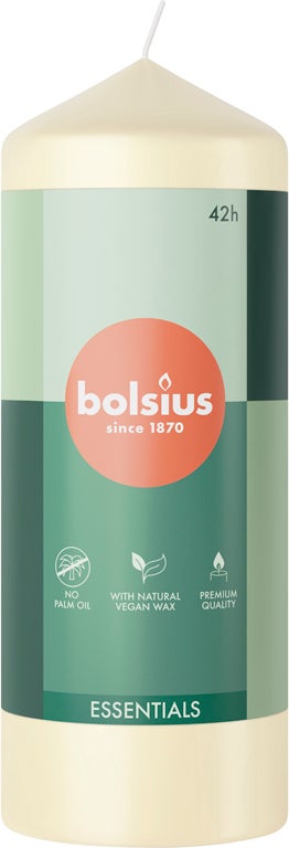 Bolsius stompkaars Essentials crème 42 uur D 5,8 H 15 cm