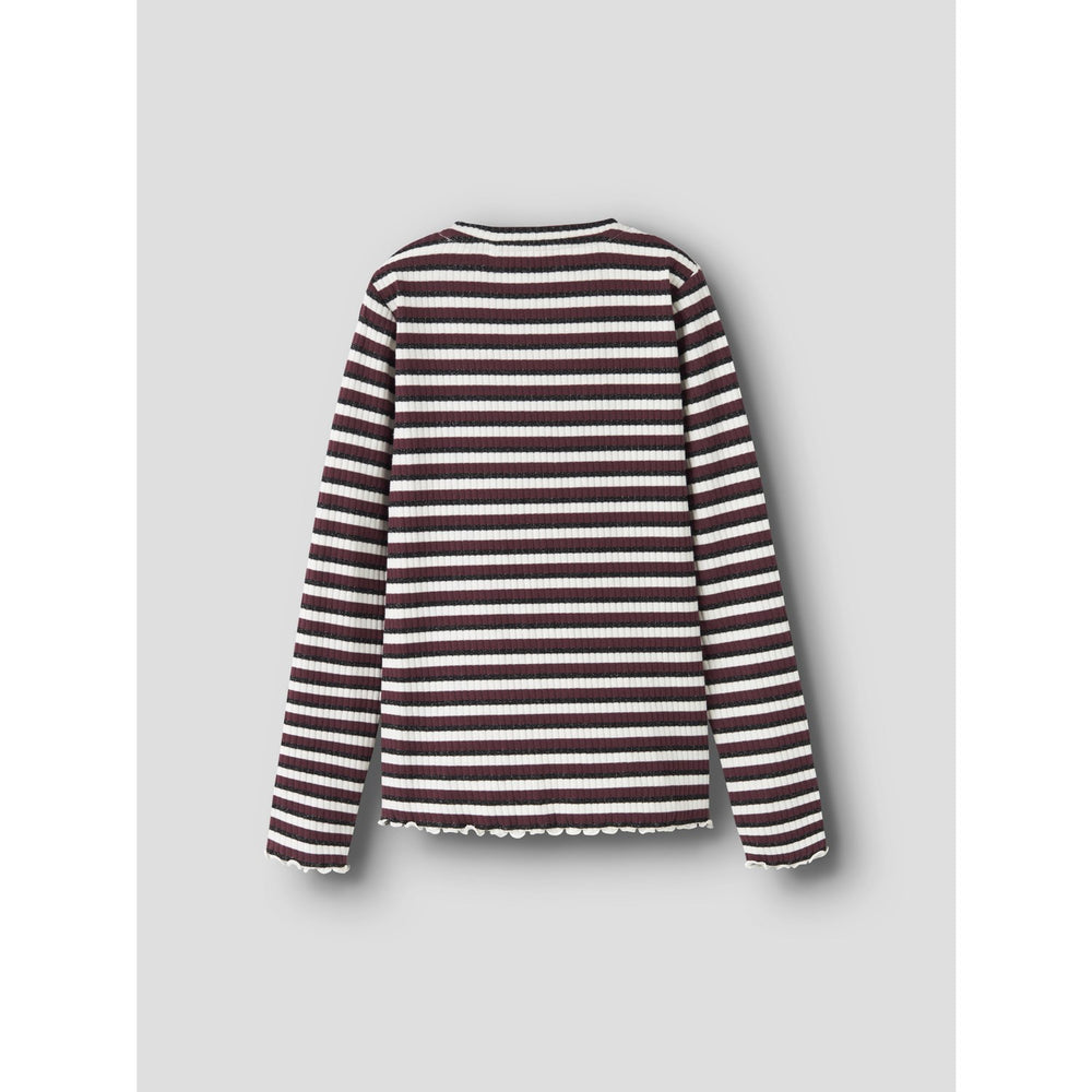 Køb Name It Cloud Dancer Black+Burgundy Nkfvemma Glitter Ls Slim Top