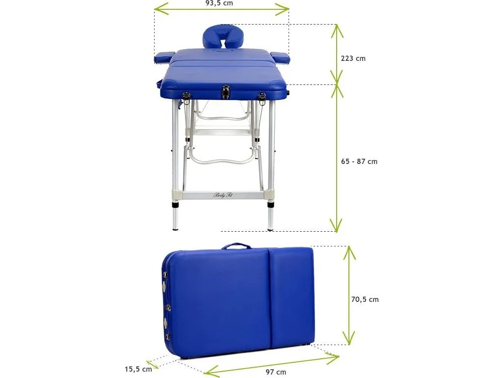 Bodyfit-briks, massagebriks med 3 segmenter i aluminium XXL