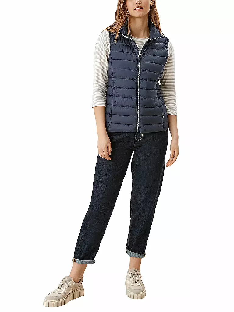 S.OLIVER Steppgilet dunkelblau