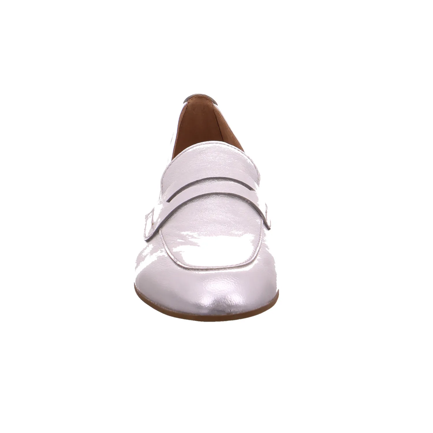 GABOR Slipper Silber Leder  