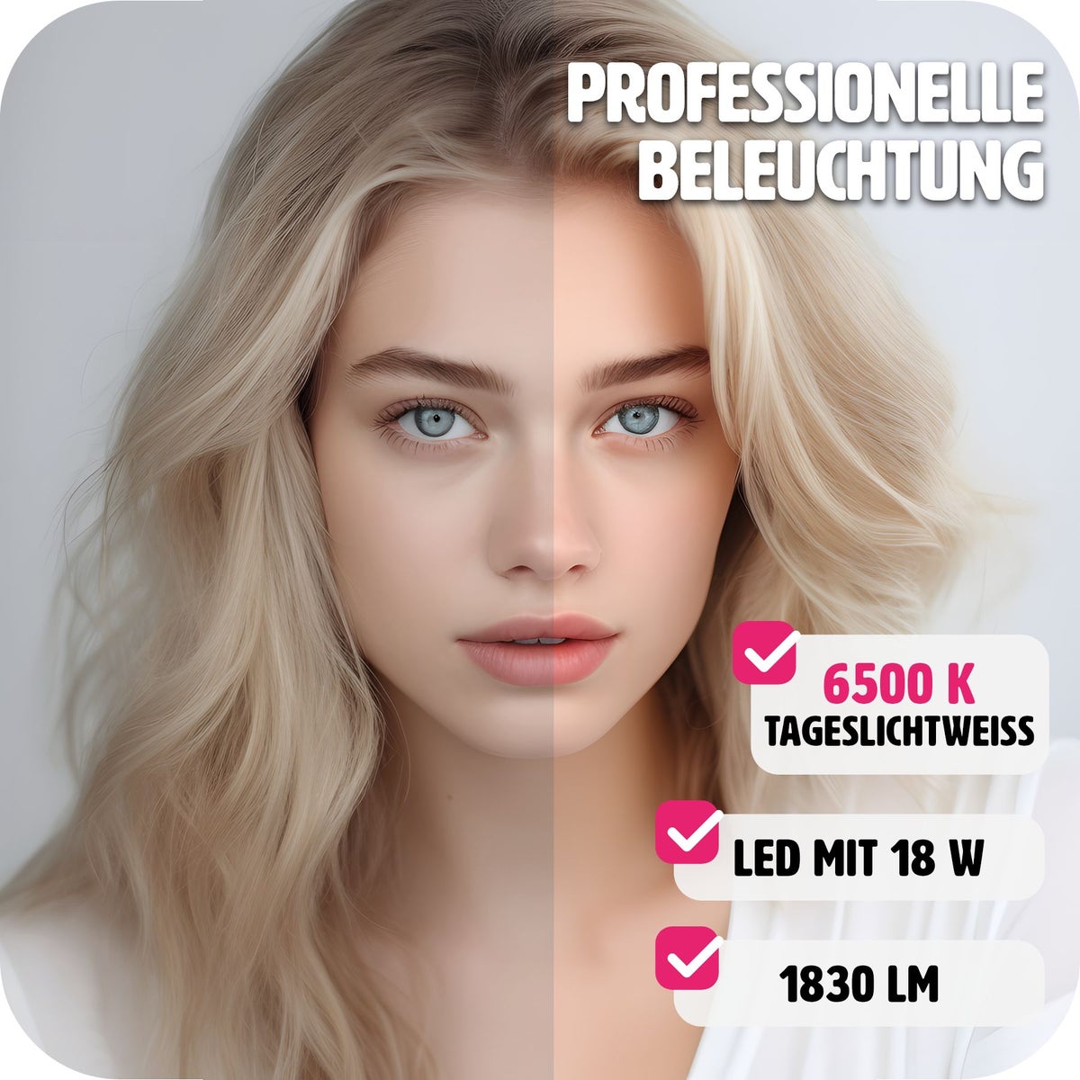 tectake studiolamp met softbox en uitschuifbaar statief, lichtgewicht, inclusief draagtas