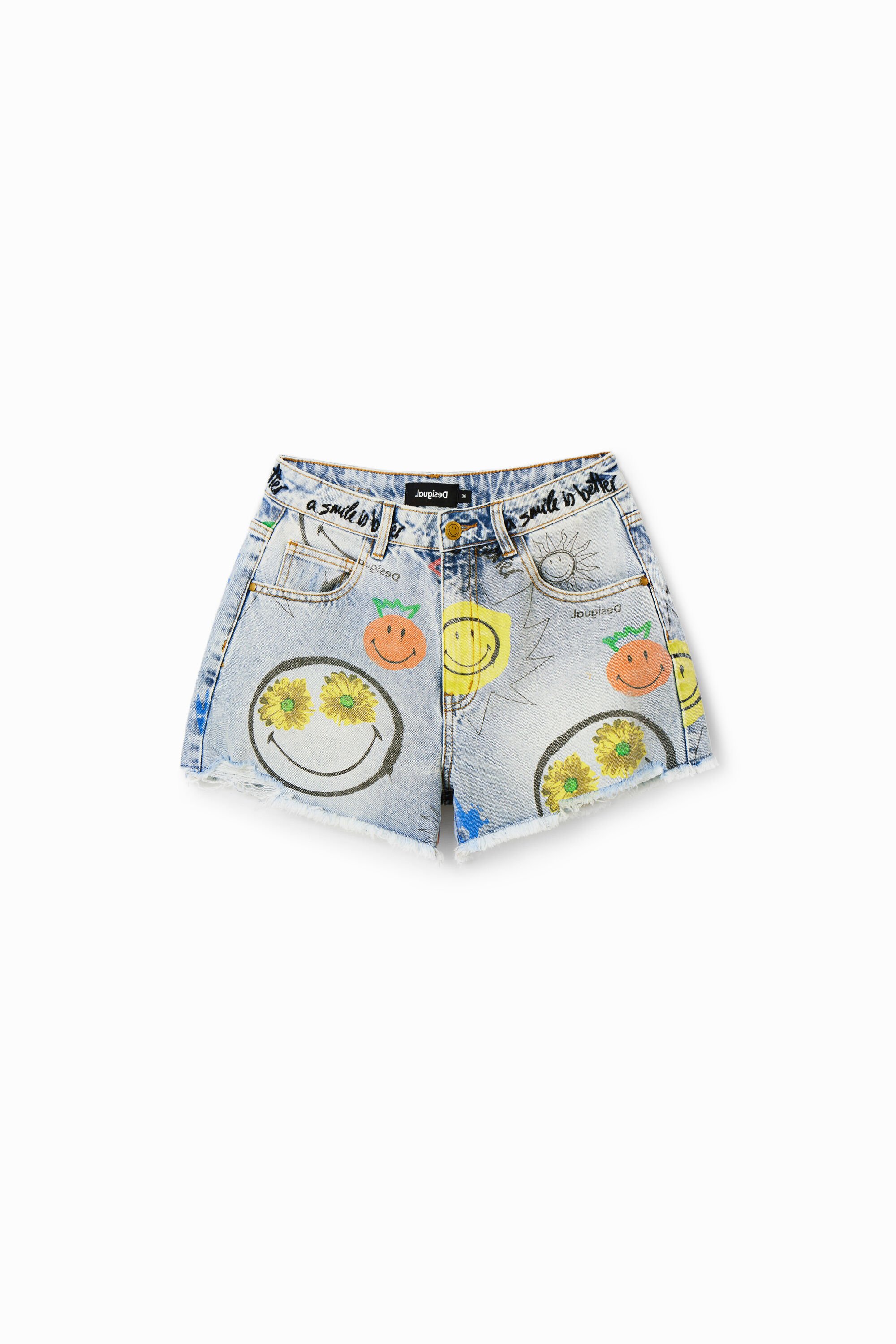 Short en jean Smiley