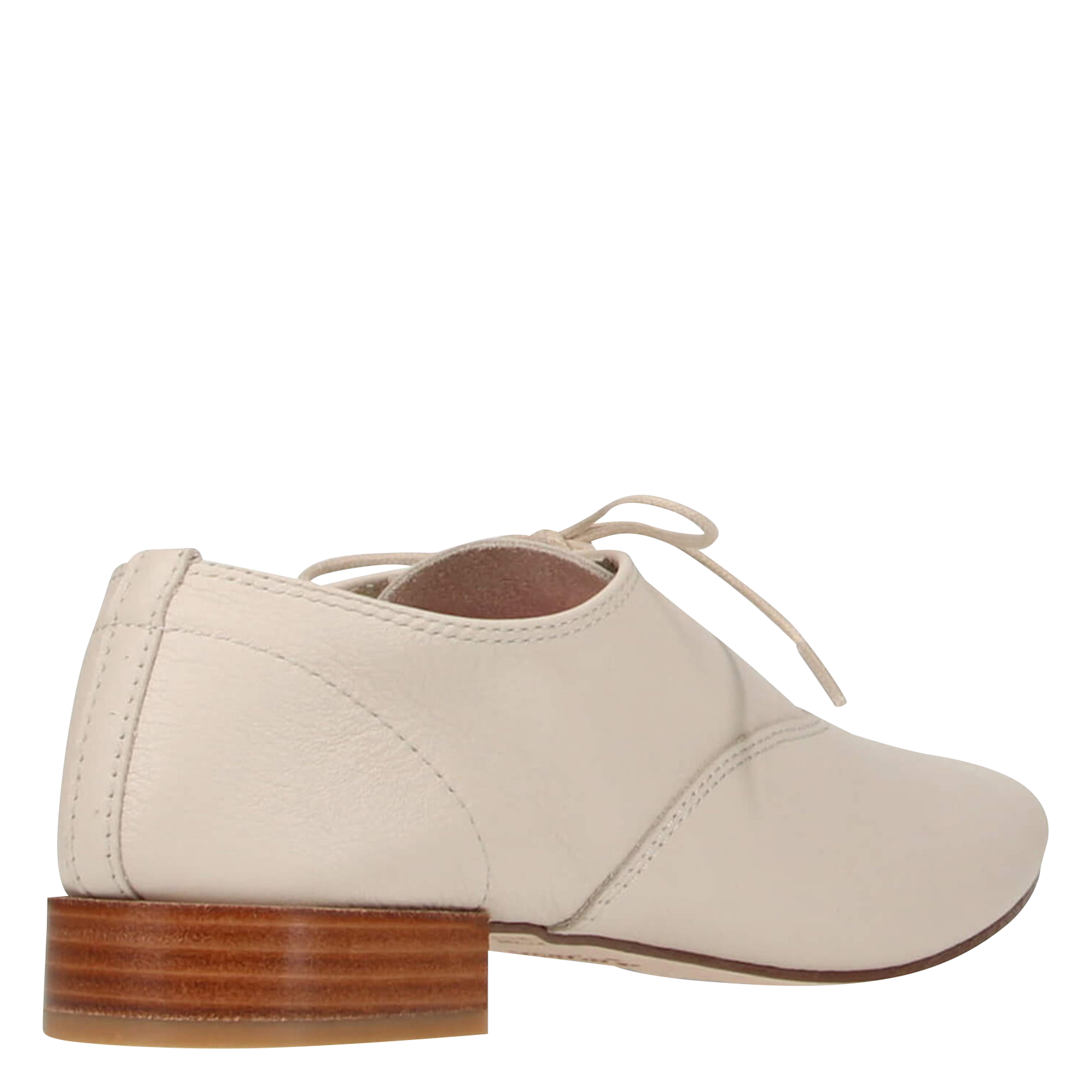 ZIZI - Derbies à petit talon en cuir | Beige