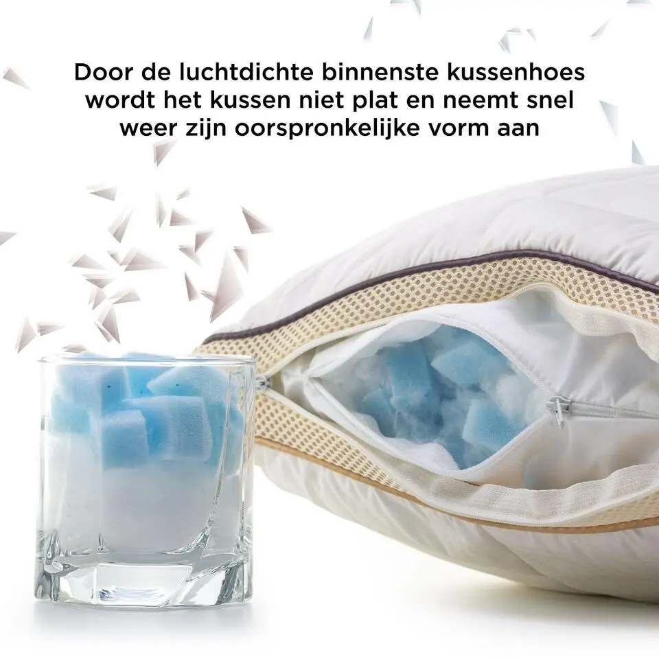 Vitapur Kinderkussen - Traagschuim vulling - 40x60 cm - 2 stuks