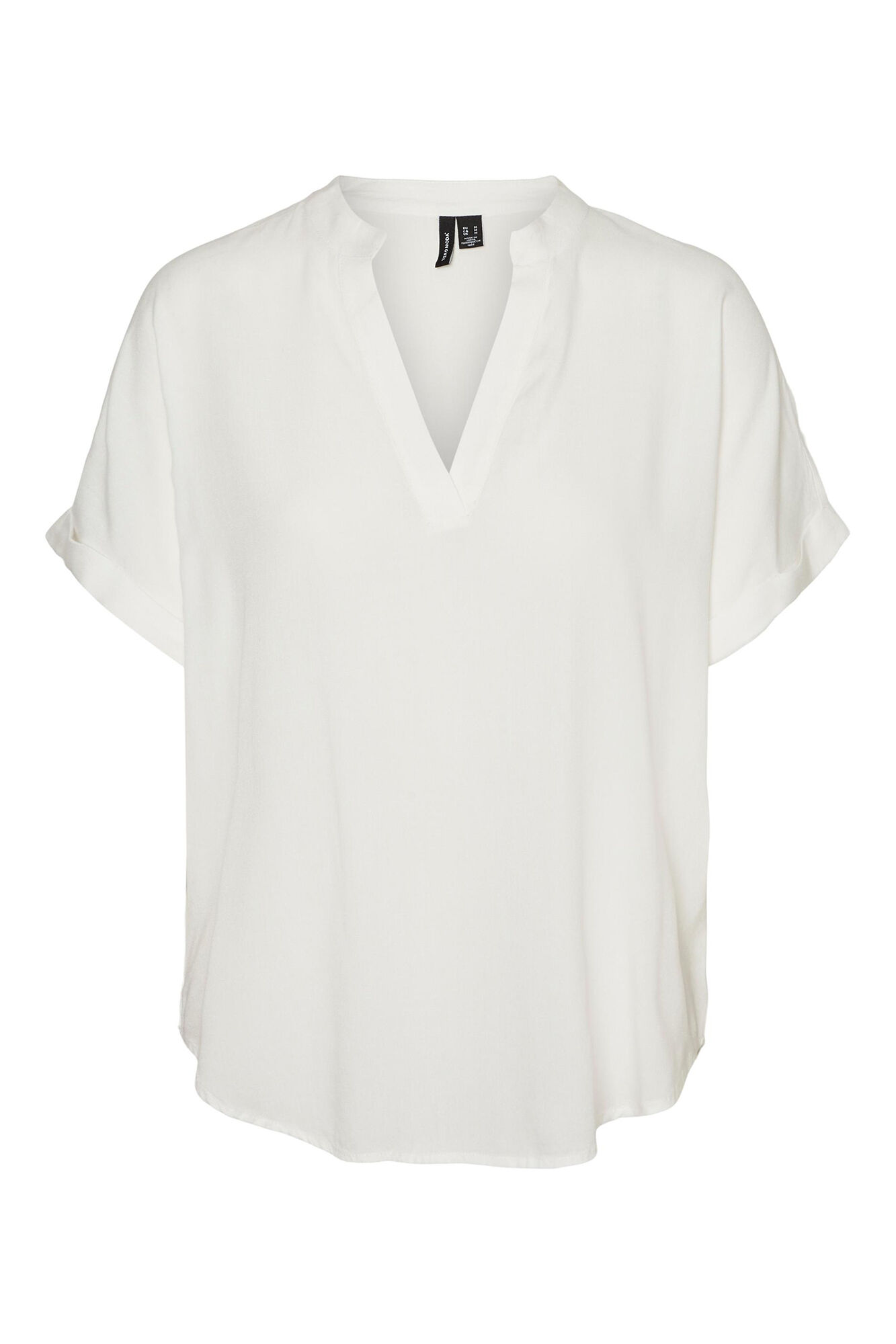 Top básico de mangá curto - Branco