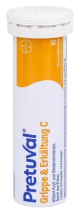 PRETUVAL Grippe und Erkältung C Brausetabletten, 10 Stück