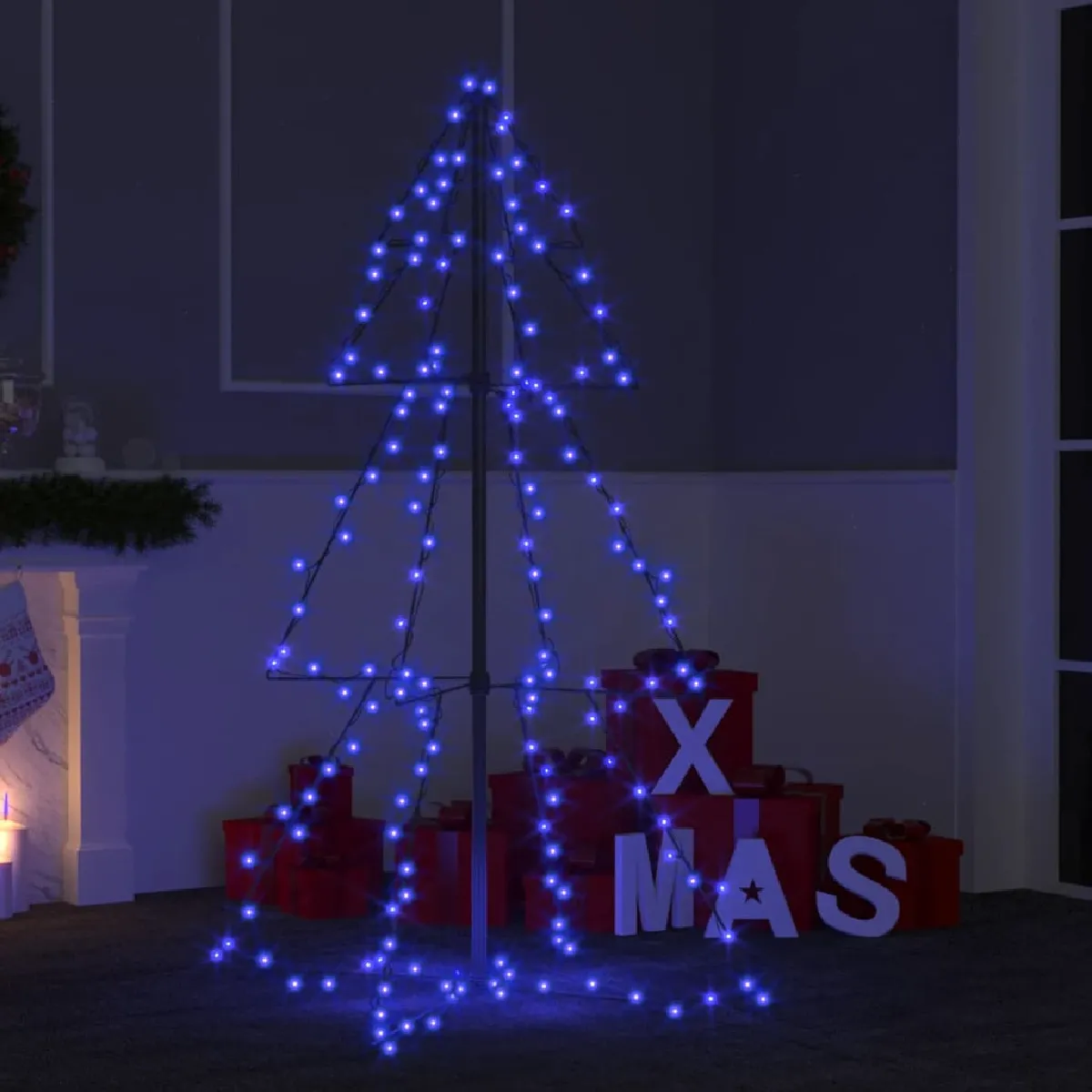 vidaXL Arbre cône LED 160 - 78x120 cm