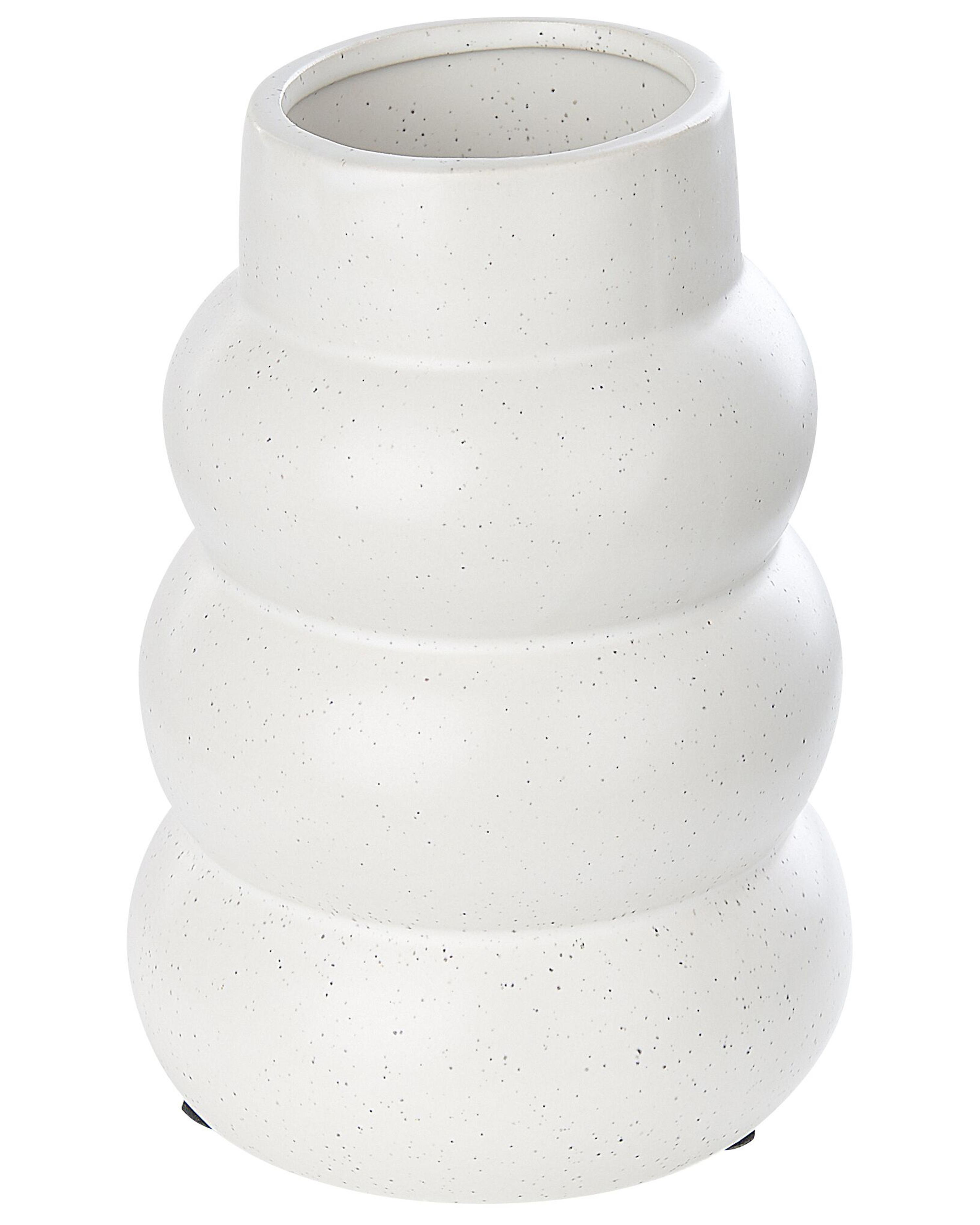 Bloemenvaas PIREAS Steengoed 22 cm Wit